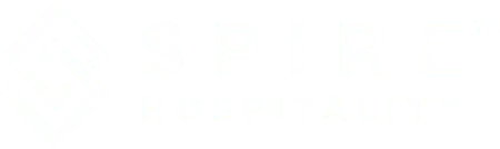 spire hospitality branding in white