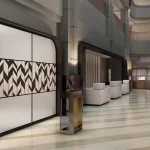 interior view of lobby at Cincinnati Marriott at RiverCenter