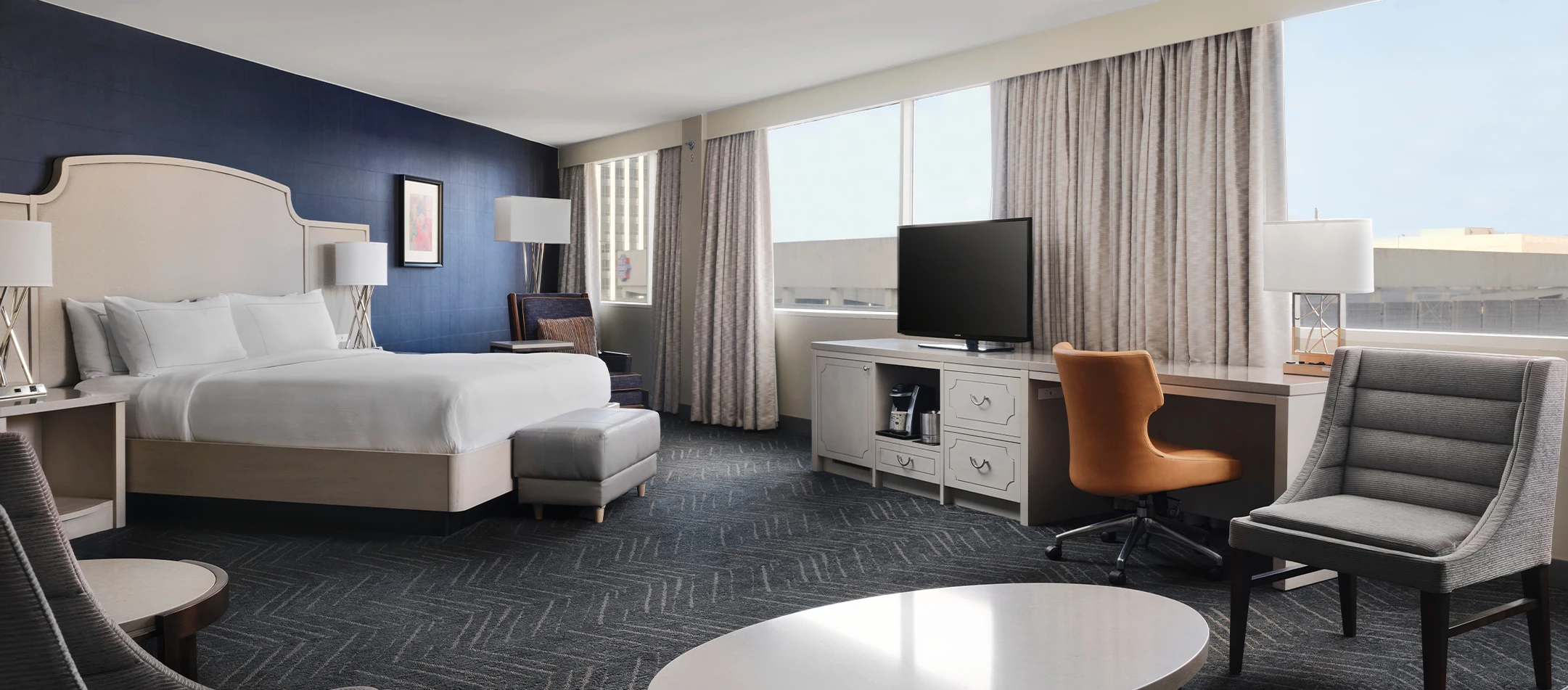 interior view of DoubleTree by Hilton Hotel Nashville Downtown bedroom