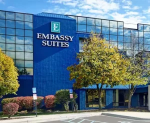front view of Embassy Suites by Hilton Detroit Livonia Novi