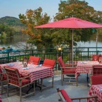 outdoor patio at High Peaks Resort - Lake Placid