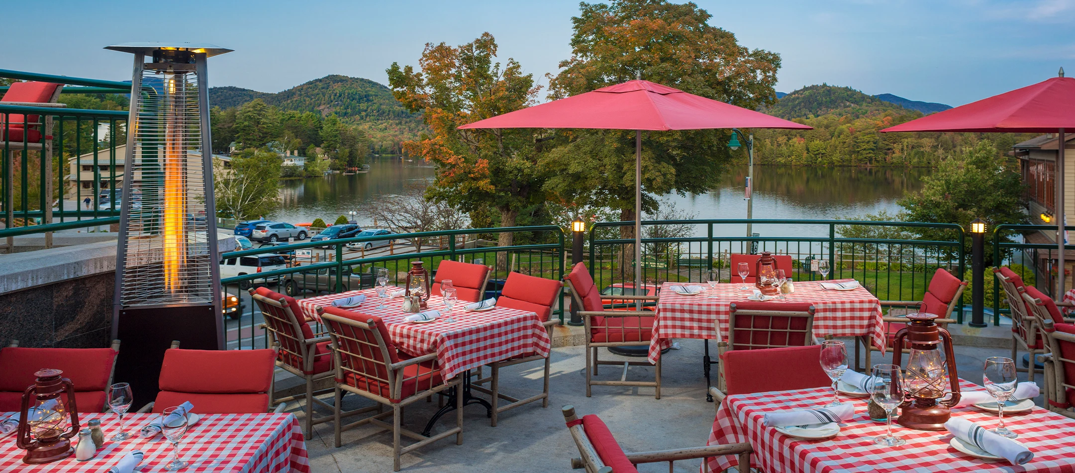 outdoor patio at High Peaks Resort - Lake Placid