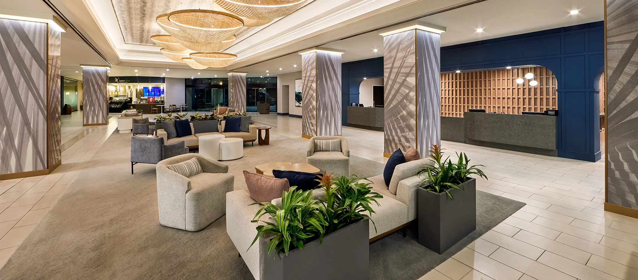 inside lobby at Hotel Fera Anaheim, a DoubleTree by Hilton