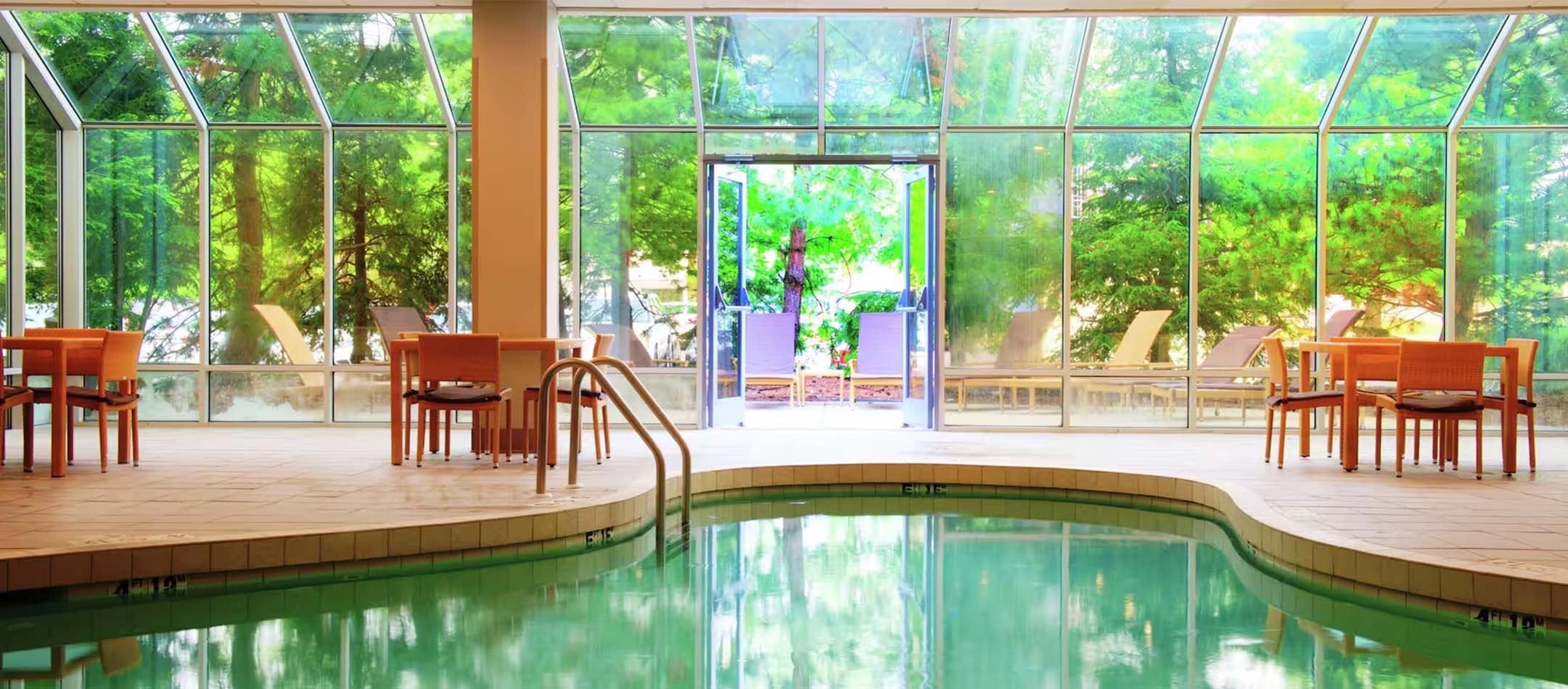 salt water pool inside of blue ash hotel