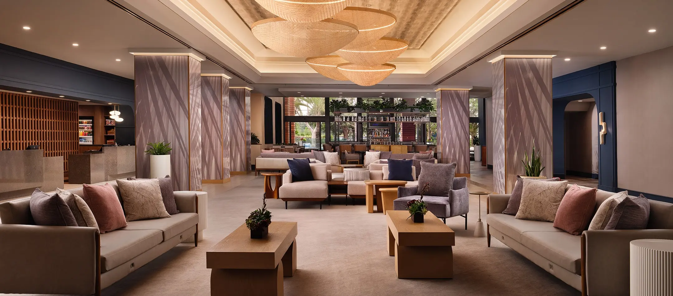 lobby inside of Hotel Fera Anaheim, a DoubleTree by Hilton