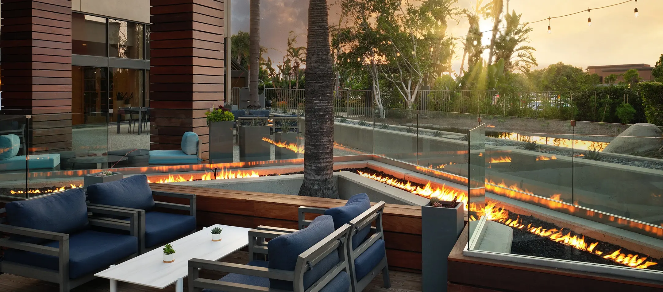 patio facing the sky at Hotel Fera Anaheim, a DoubleTree by Hilton