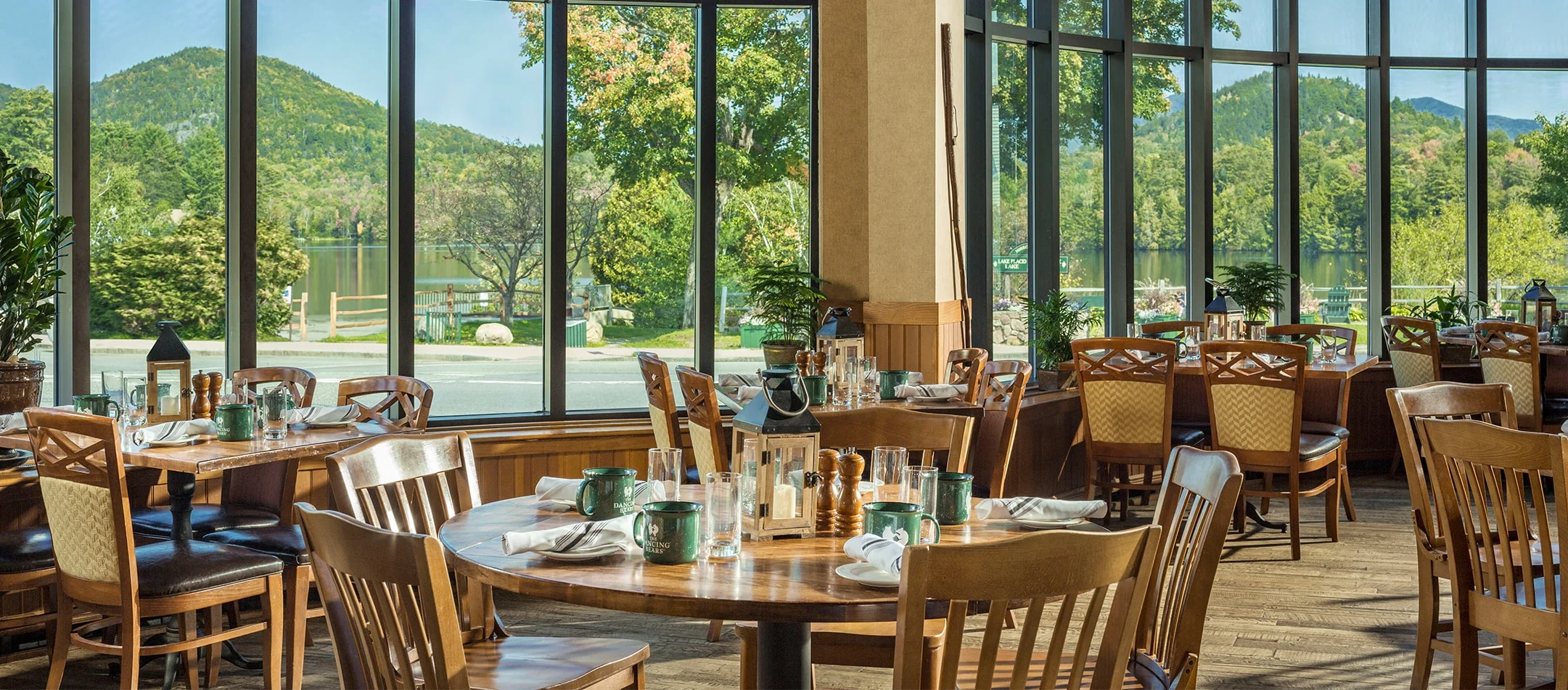 dining room at High Peaks Resort in Lake Placid