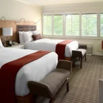 interior view of hotel bedroom at Topnotch Resort Stowe