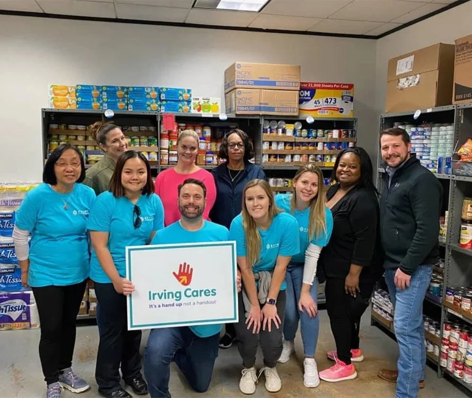 spire hospitality volunteers at irving cares
