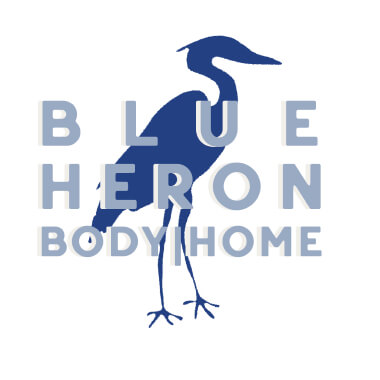 blue heron body home logo