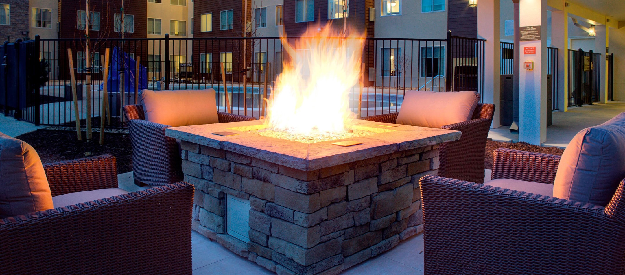 outdoor fire pit at Fairfield Inn & Suites by Marriott Boulder Broomfield Interlocken