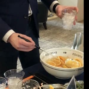 serving drink at event