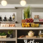 A breakfast bar with fresh fruit at a Broomfield, CO hotel