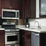 A kitchenette in a guest room at a Broomfield, CO hotel
