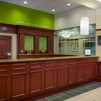 check in area at hilton detroit