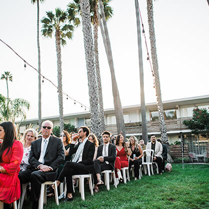 wedding ceremony at spire property