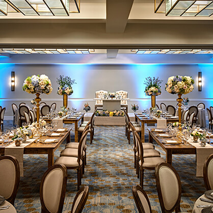 wedding reception set up