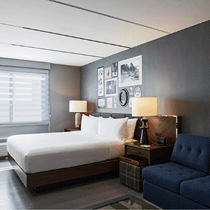 hotel room at spire property