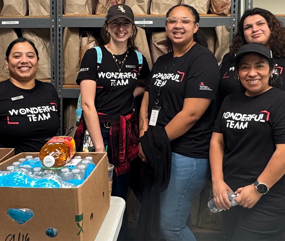 The team at Los Angeles Marriott Burbank Airport smiling for portrait