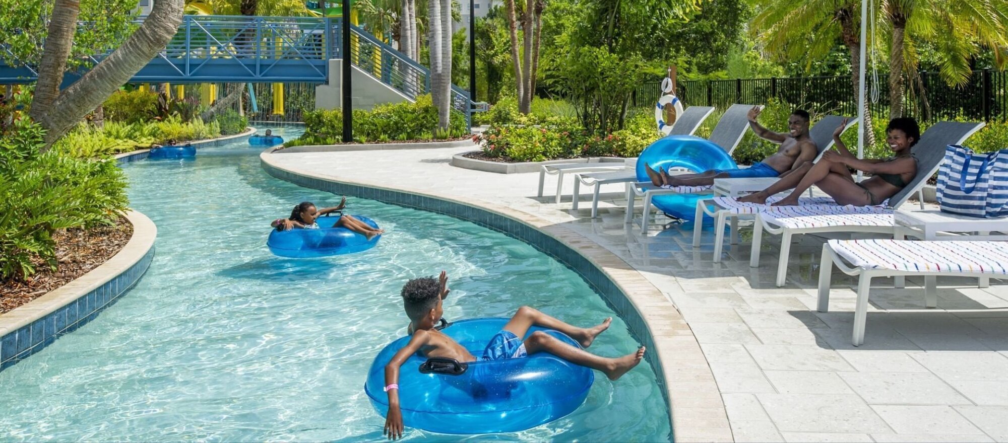 Children swimming at the Grove Resort water park