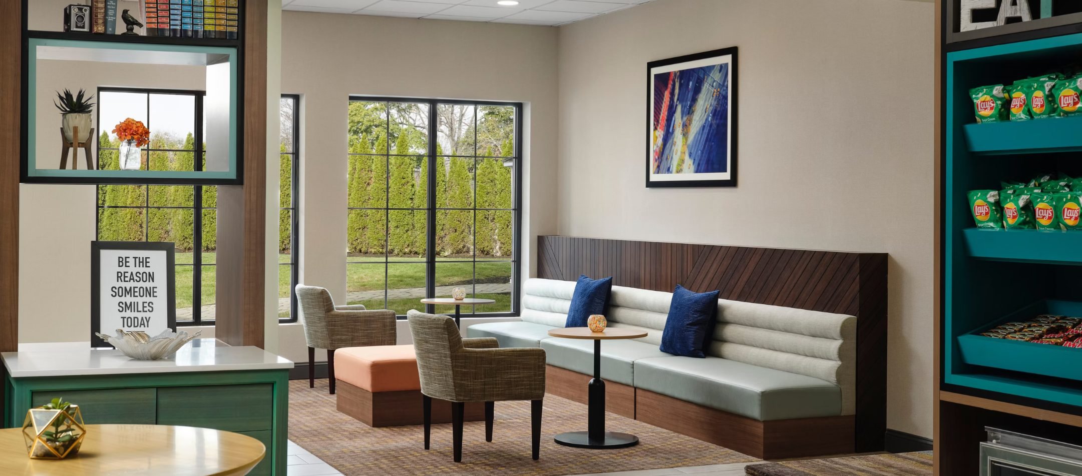 The lobby at Holiday Inn & Suites Boston-Peabody