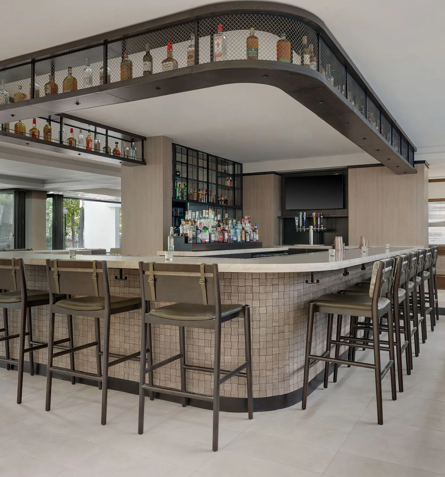 The bar at PR Social Bar + Kitchen