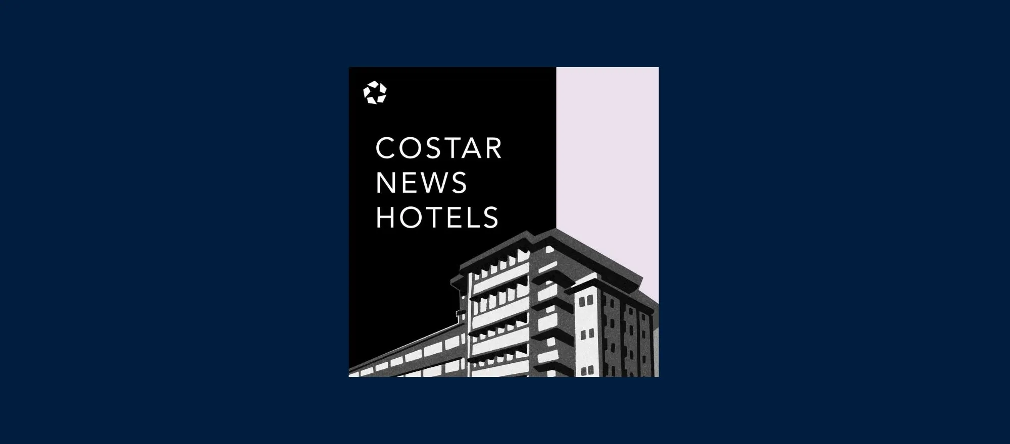The CoStar Hotels News logo on a blue background